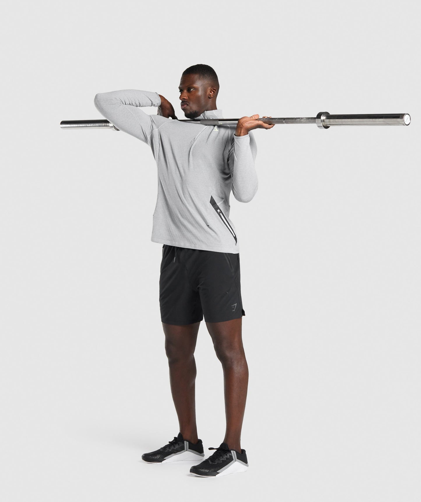 Gymshark Apex 1/4 Zip Pullover - Light Grey