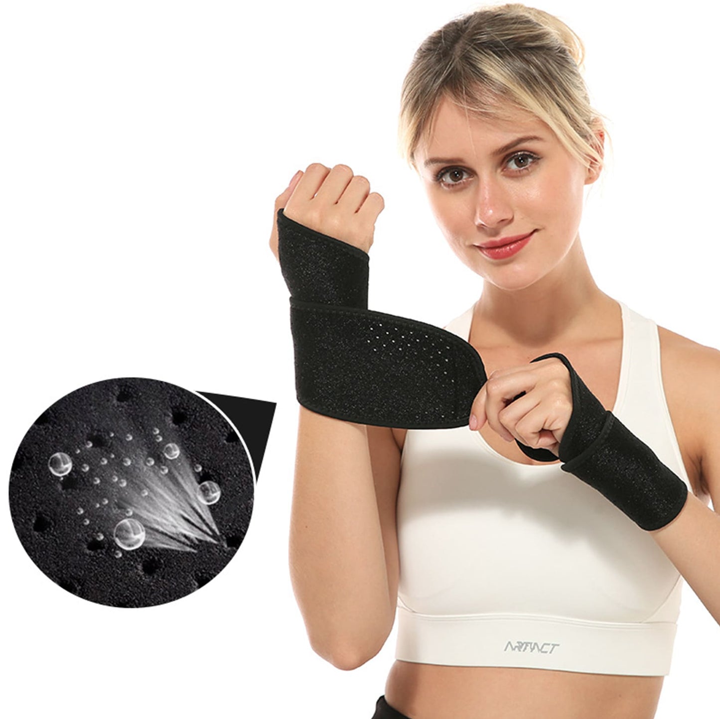 Aofit Magnetic Fiber Wrist Strap, Boxing Wrist Wraps, Compressive Thermal Wrap Straps For Hands and Wrists, Secure Training Supports, 1 Wrap