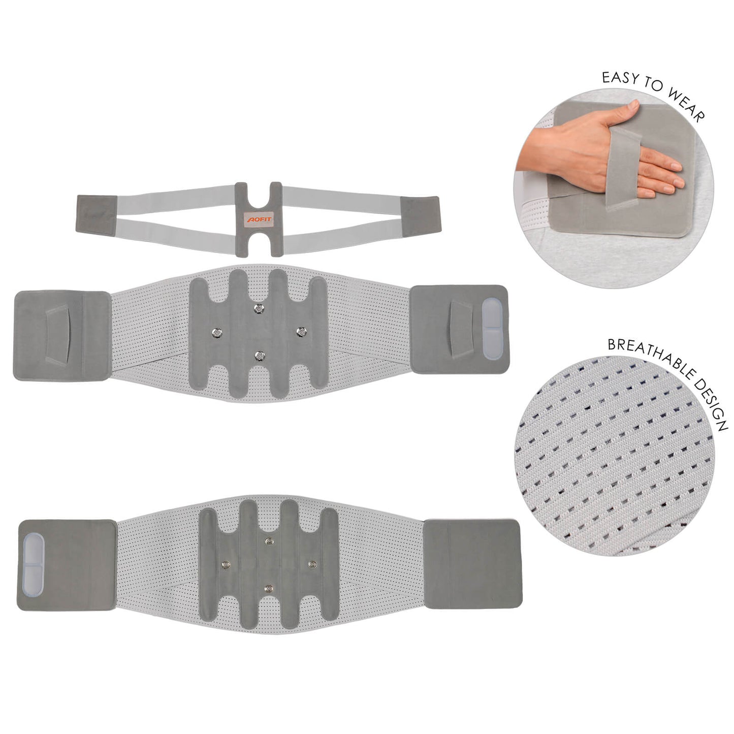 Aofit Back Brace For Lifting With 4 Lumbar Support Stays