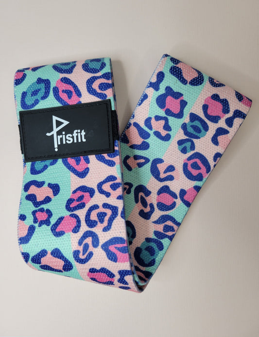 Blue Pink Leopard Glute Band (Heavy)