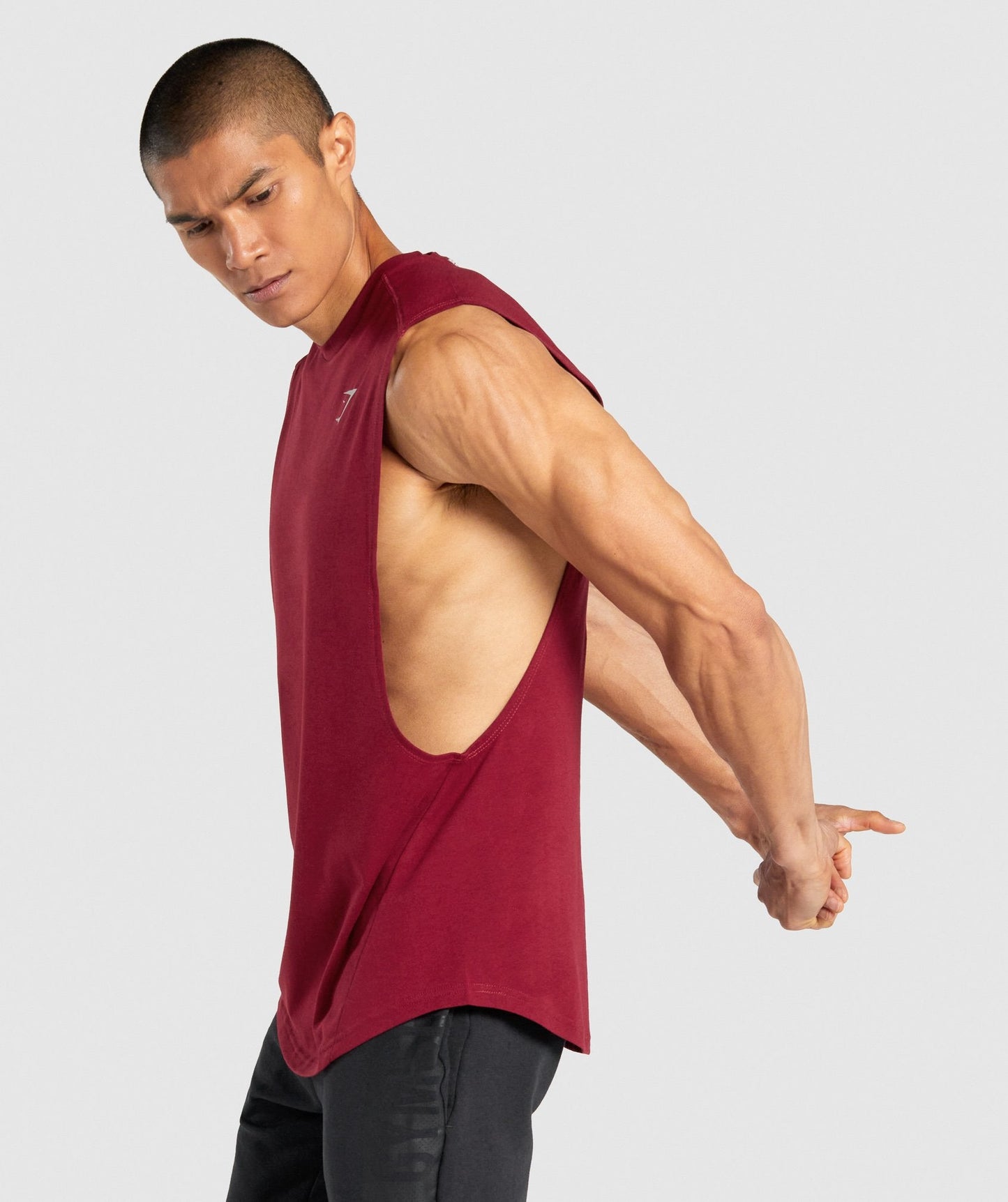 Gymshark Bold Drop Arm Tank - Burgundy