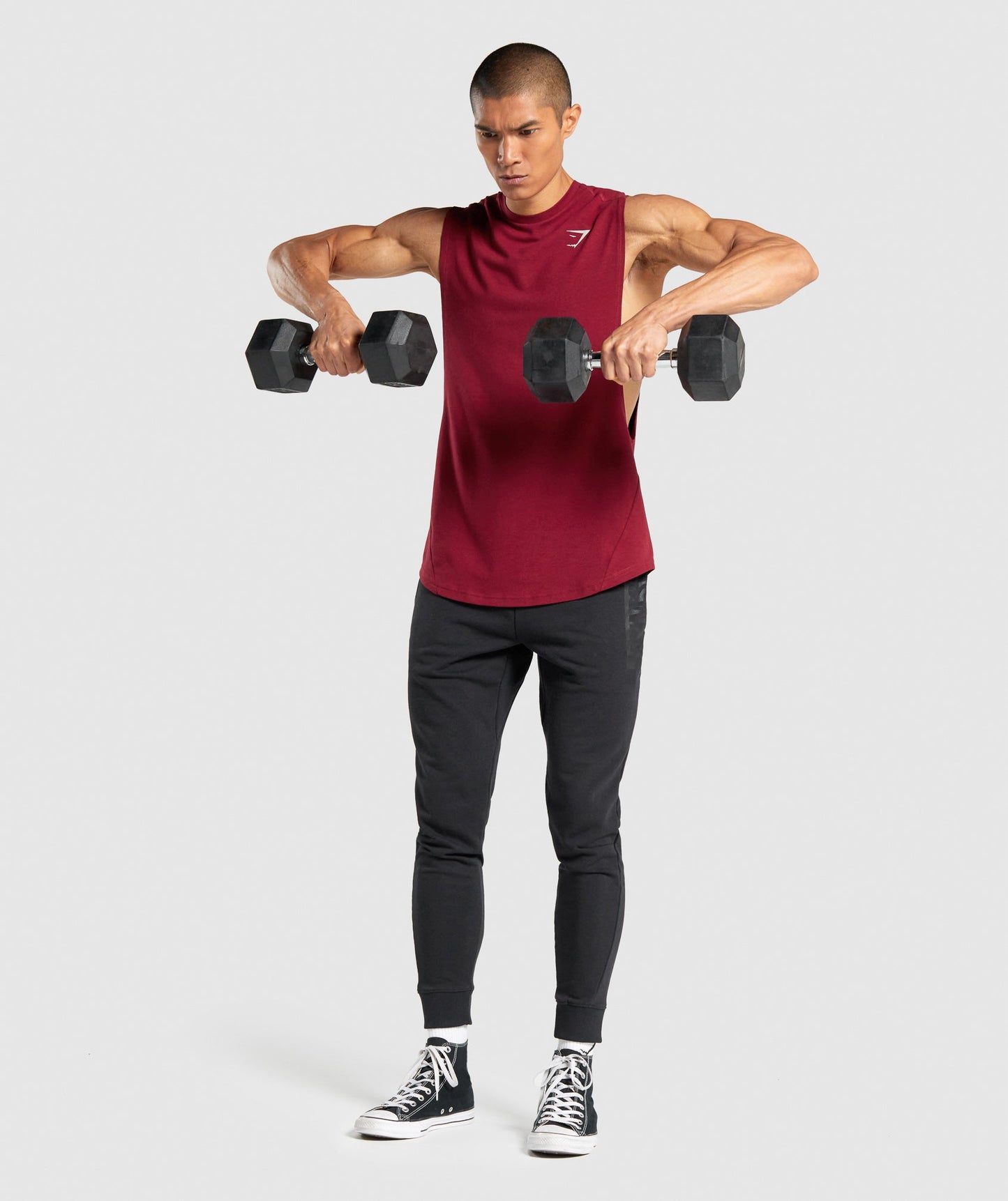 Gymshark Bold Drop Arm Tank - Burgundy