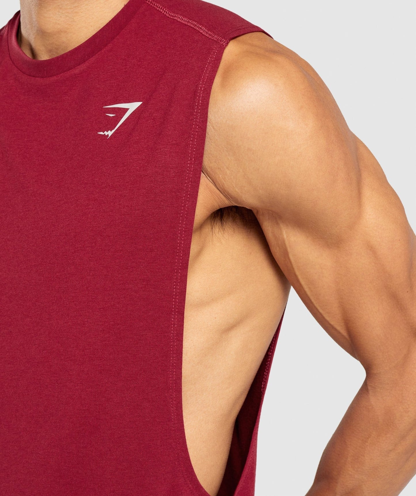 Gymshark Bold Drop Arm Tank - Burgundy