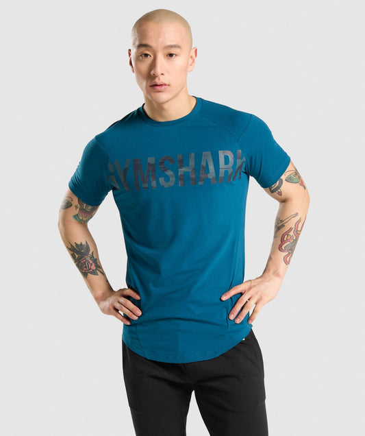 Gymshark Bold T-Shirt - Teal/Camo