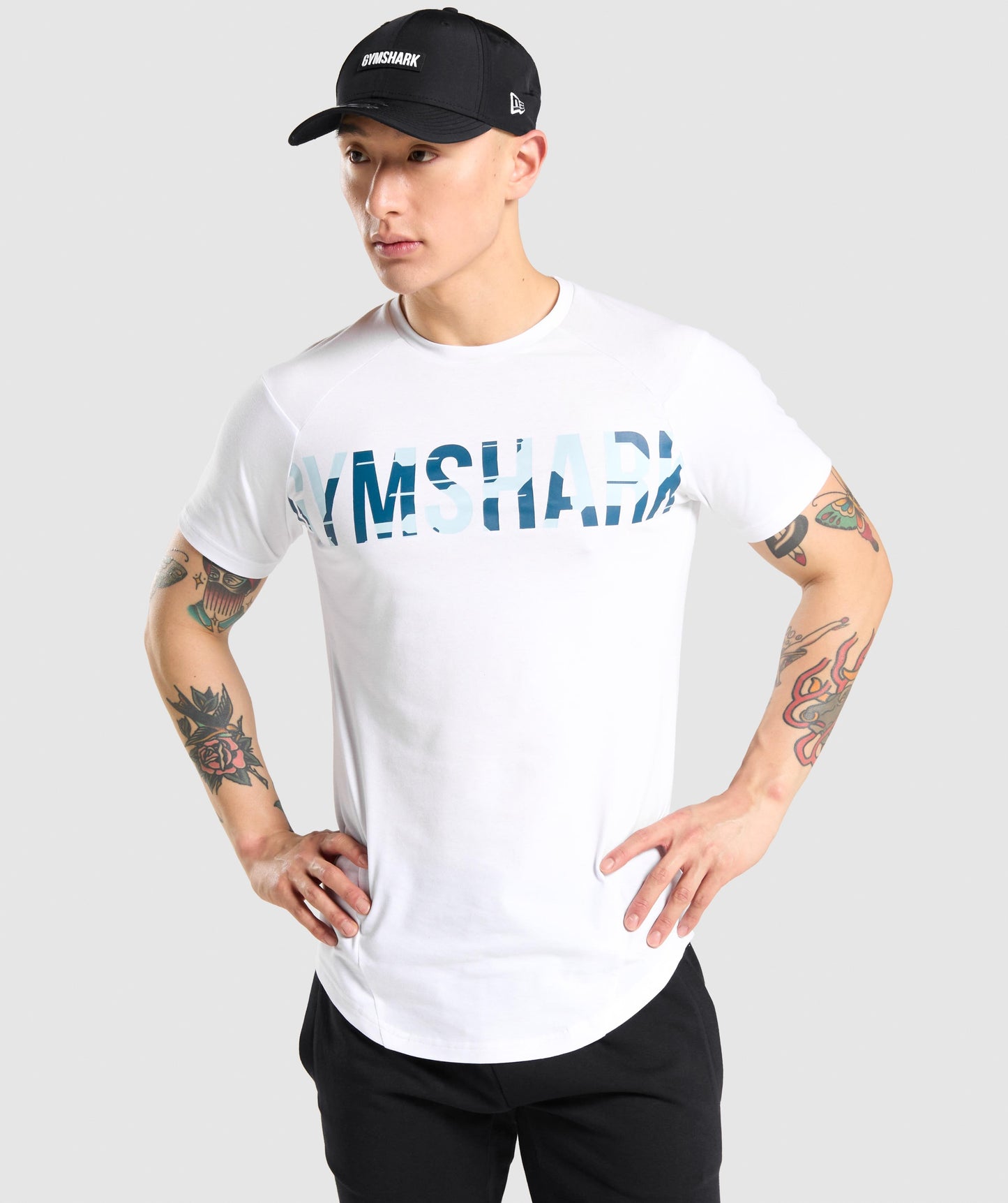 Gymshark Bold T-Shirt - White/Camo