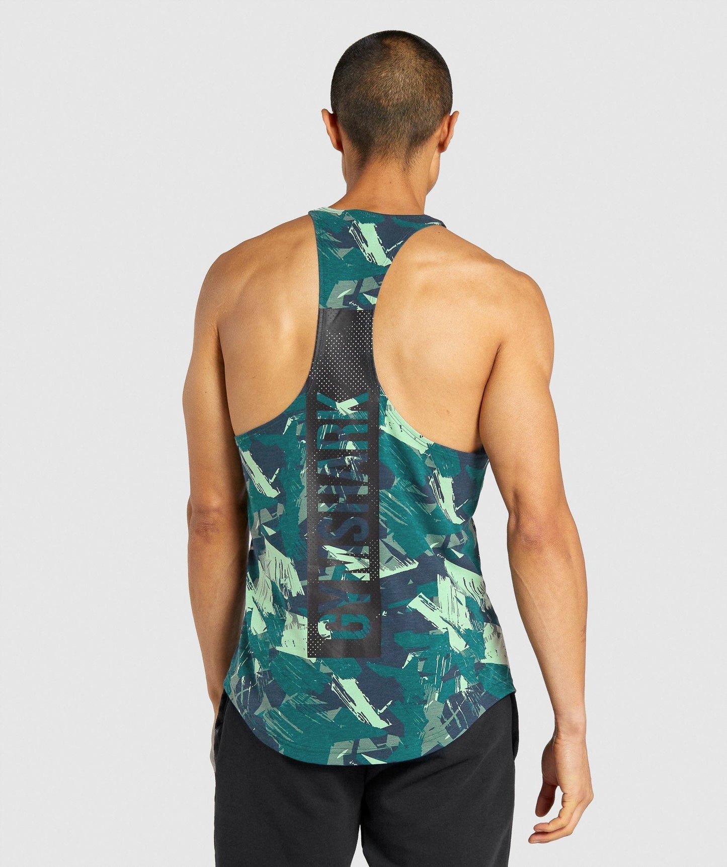Gymshark Bold Stringer - Green Print