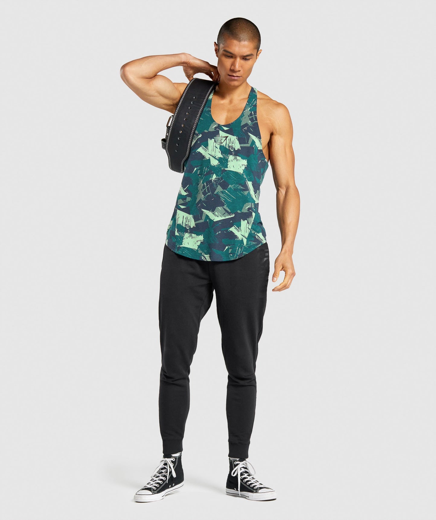 Gymshark Bold Stringer - Green Print