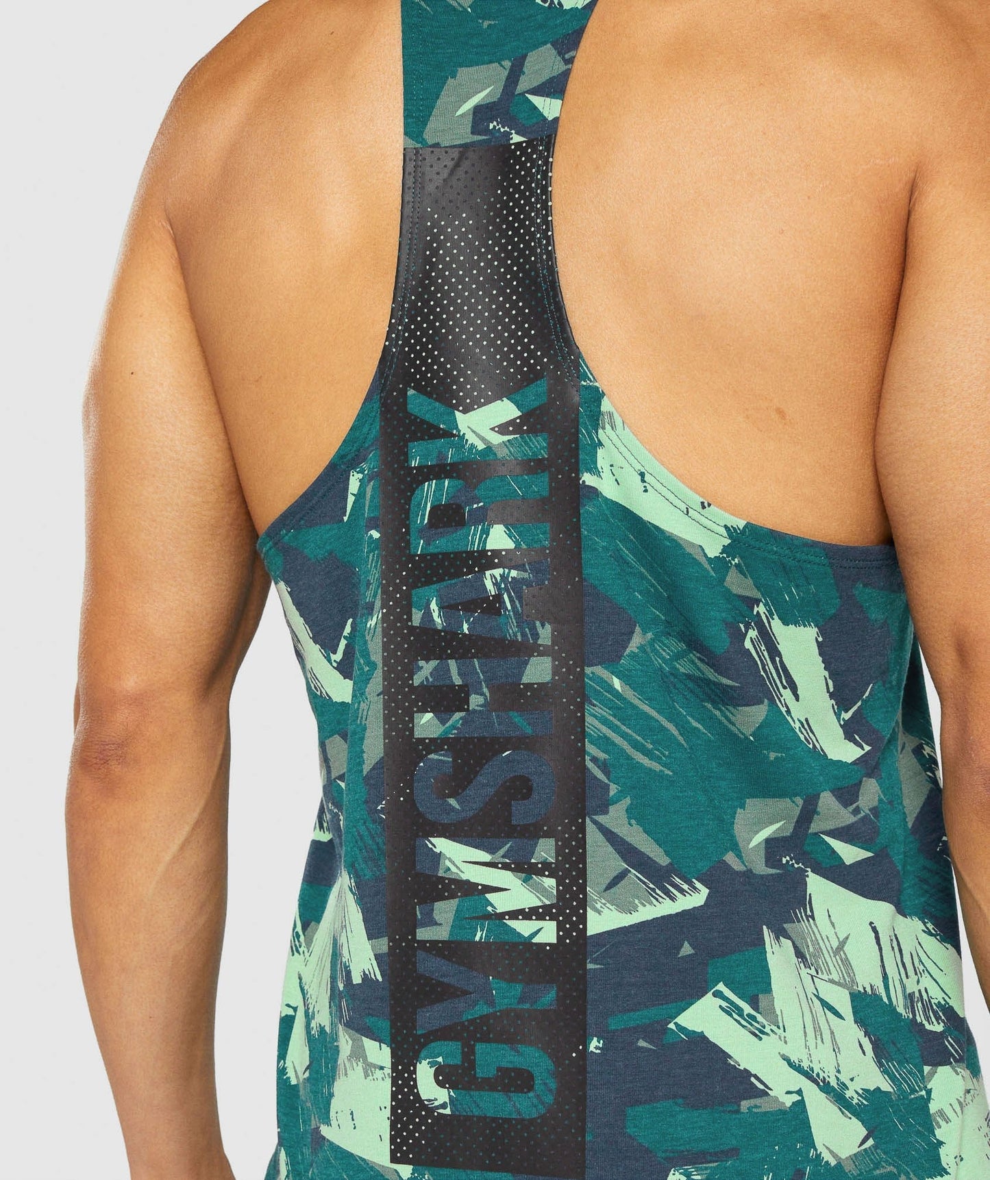 Gymshark Bold Stringer - Green Print