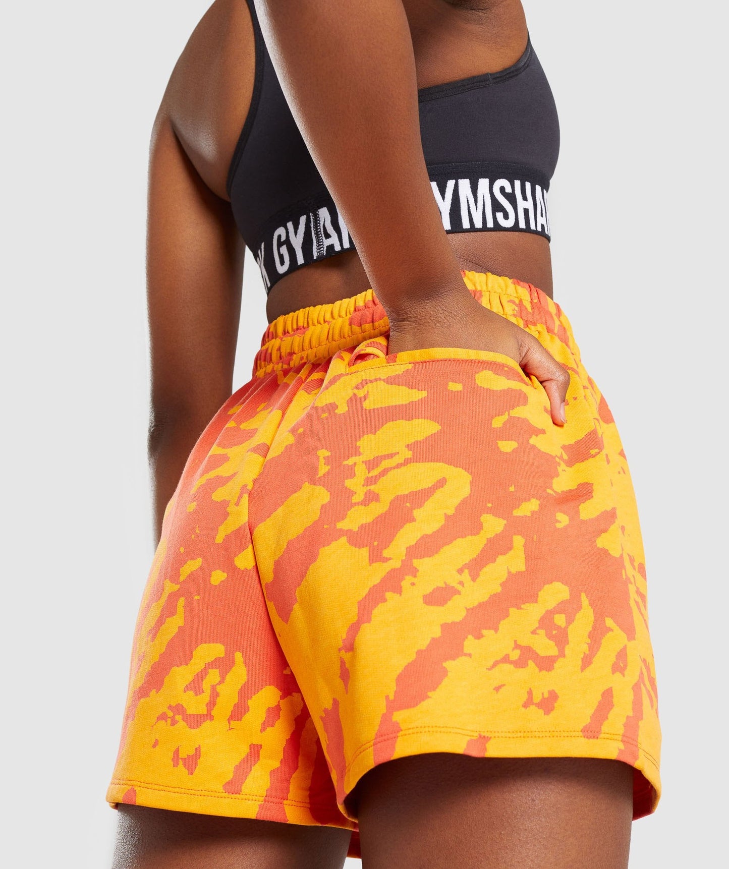 Gymshark Colour Burst Shorts - Orange Print