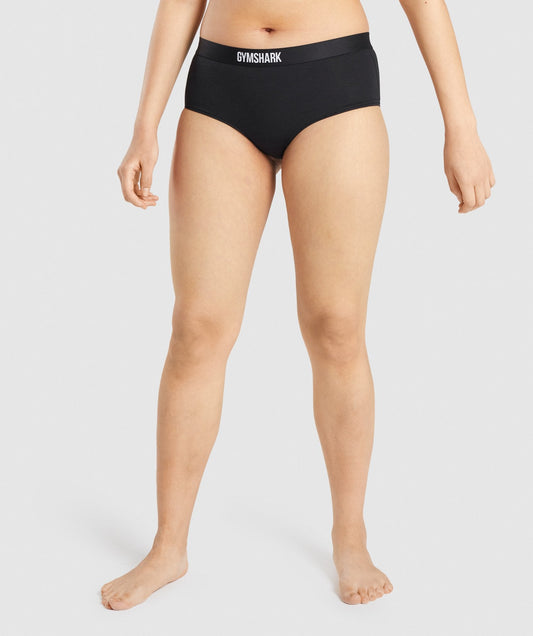 Gymshark Cotton Boyfriend Shorts - Black
