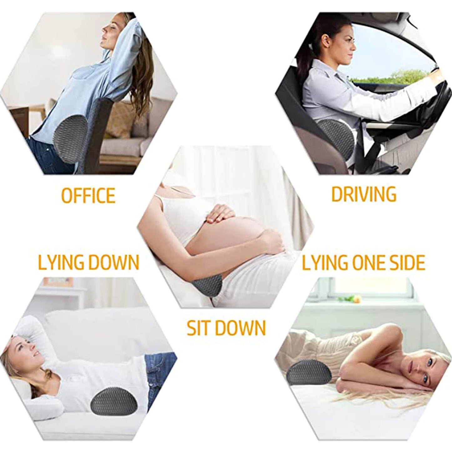 Aofit Memory Foam Car Seat Lumbar Pillow