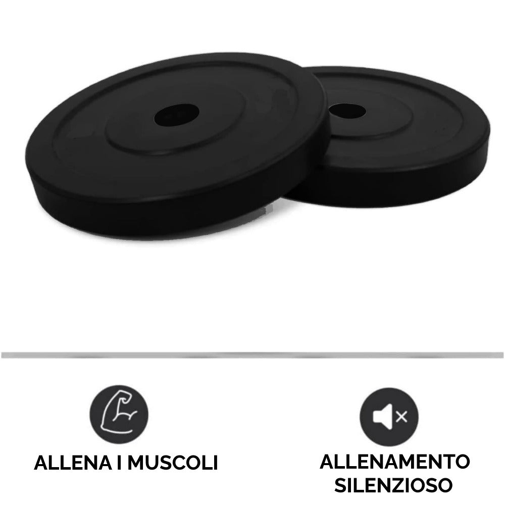 Disco Gommato per Bilanciere 30mm Piastre Bumbper Manubri Vari Pesi 2,5/5/10/20KG