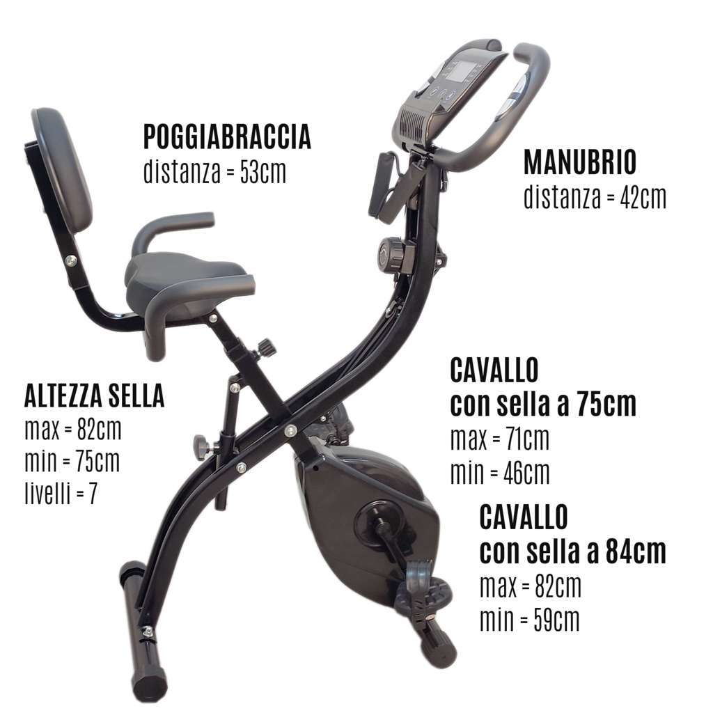 Folding X-Bike Recumbent Exercise Bike