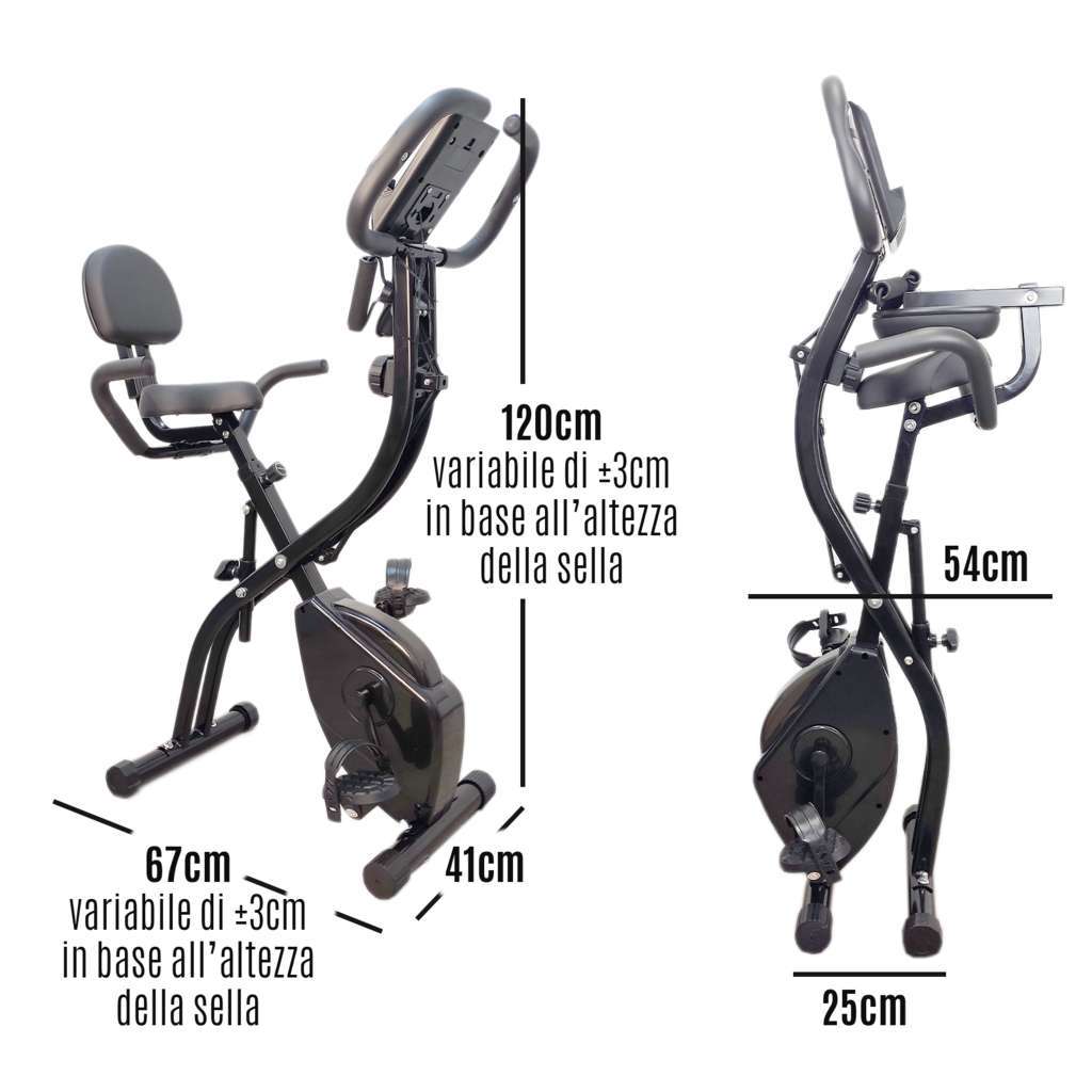 Folding X-Bike Recumbent Exercise Bike