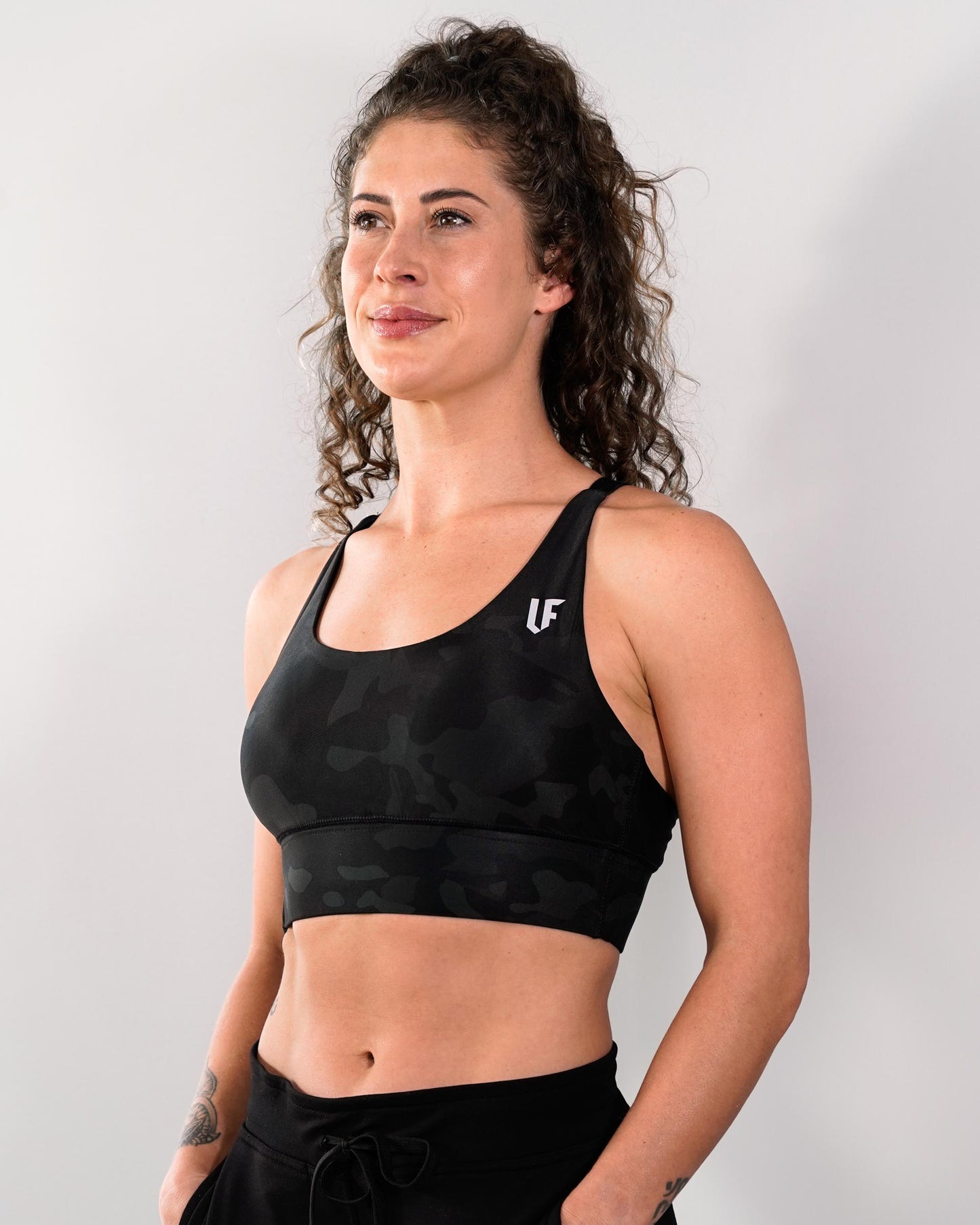 LF Camo Crossover Sports Bra