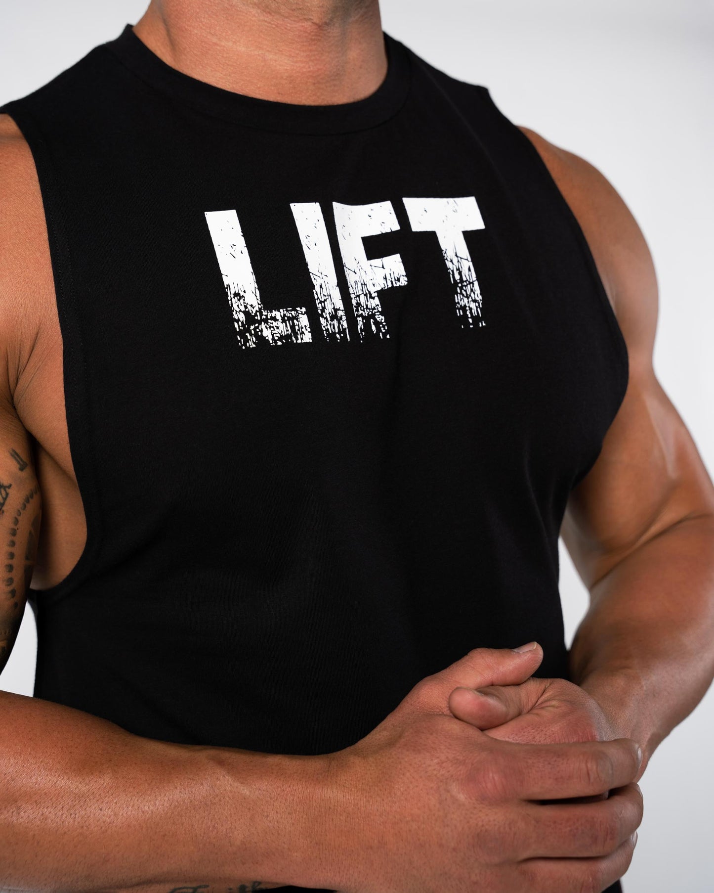 Distressed LIFT Drop Arm Vest