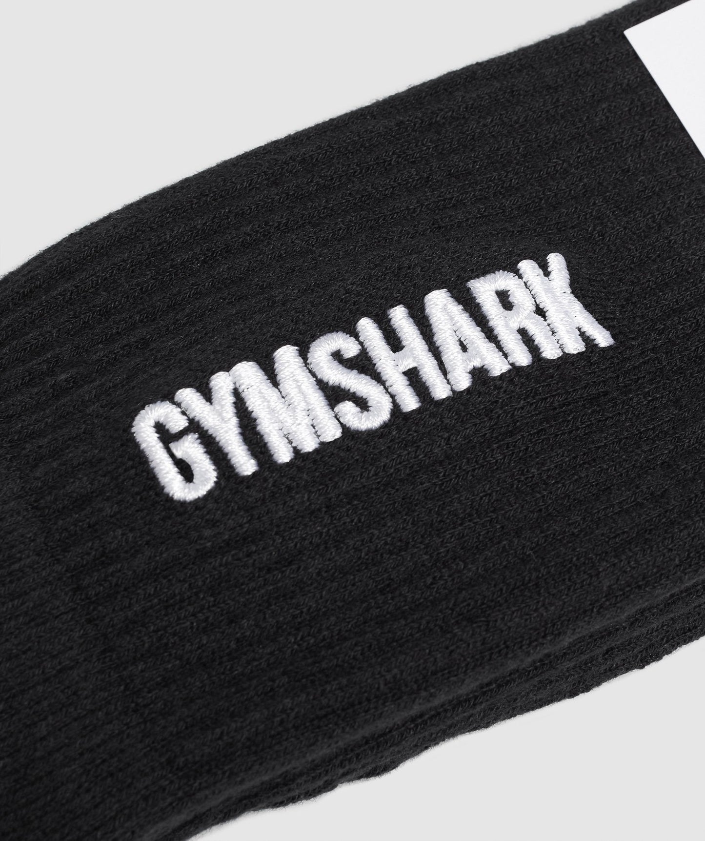 Gymshark Embroidered Logo Crew Socks - Black