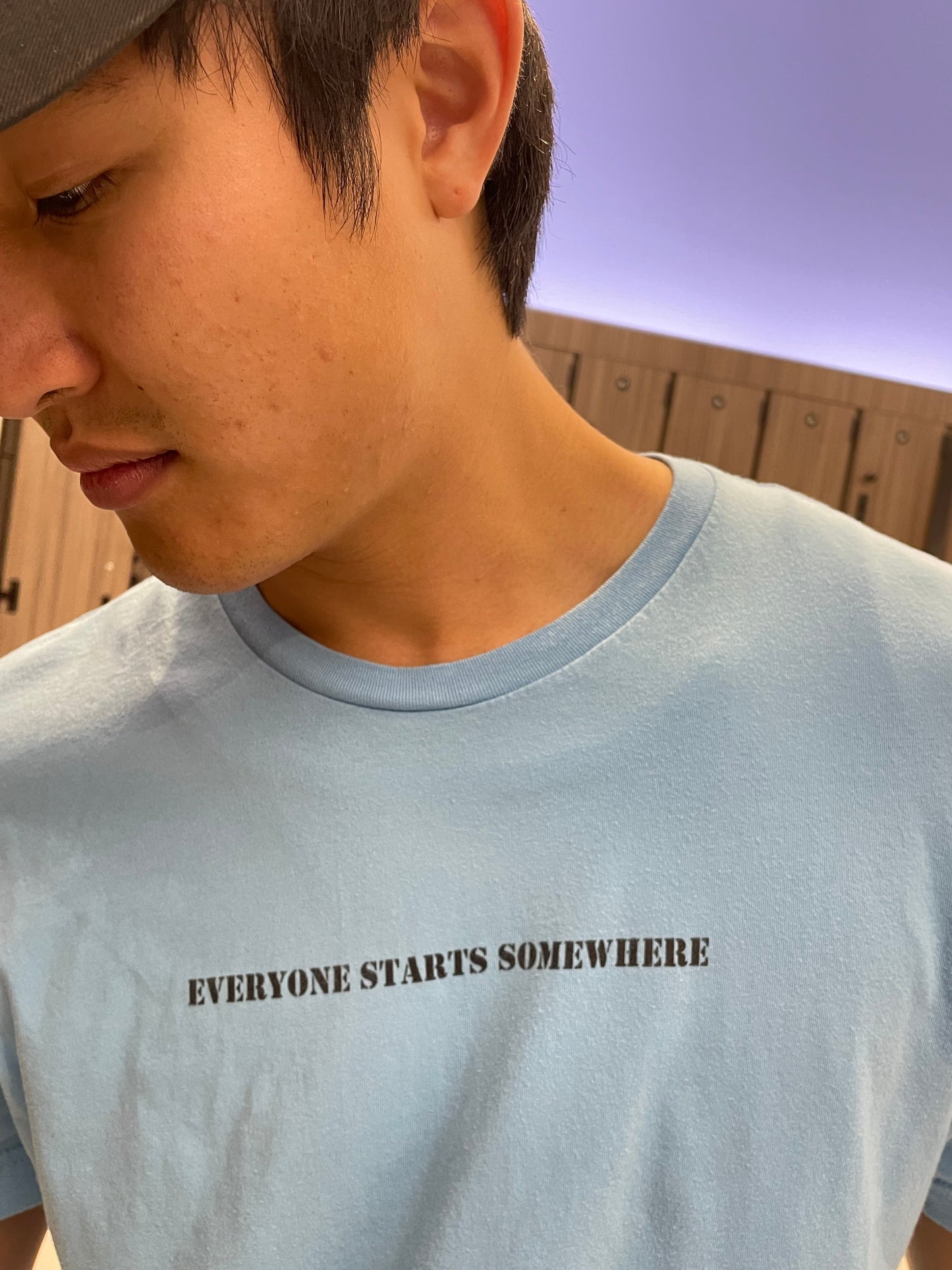 Everyone Starts Somewhere Tee - Ocean Blue
