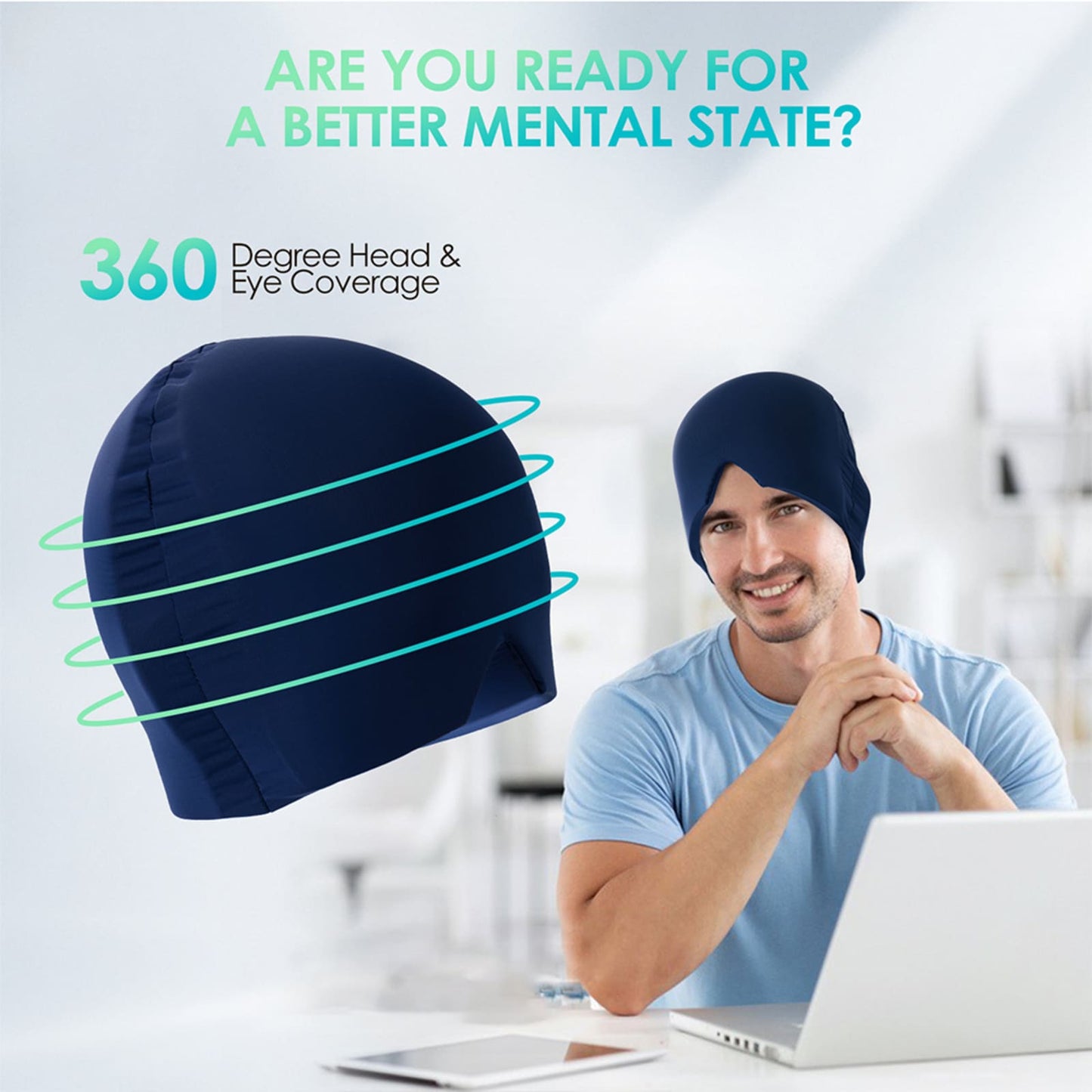 Ice Hat for Migraines, Headache Relief with Thicker Gel for Longer Cooling