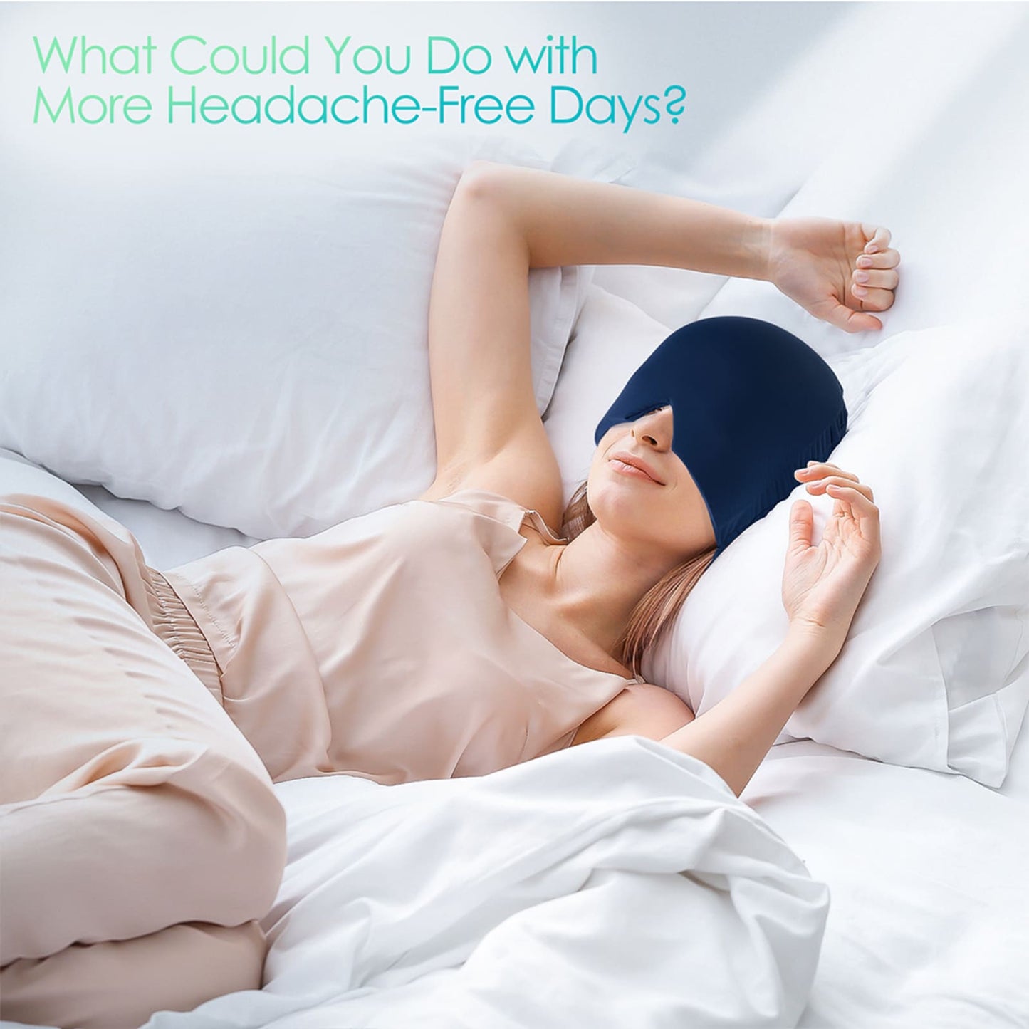 Ice Hat for Migraines, Headache Relief with Thicker Gel for Longer Cooling