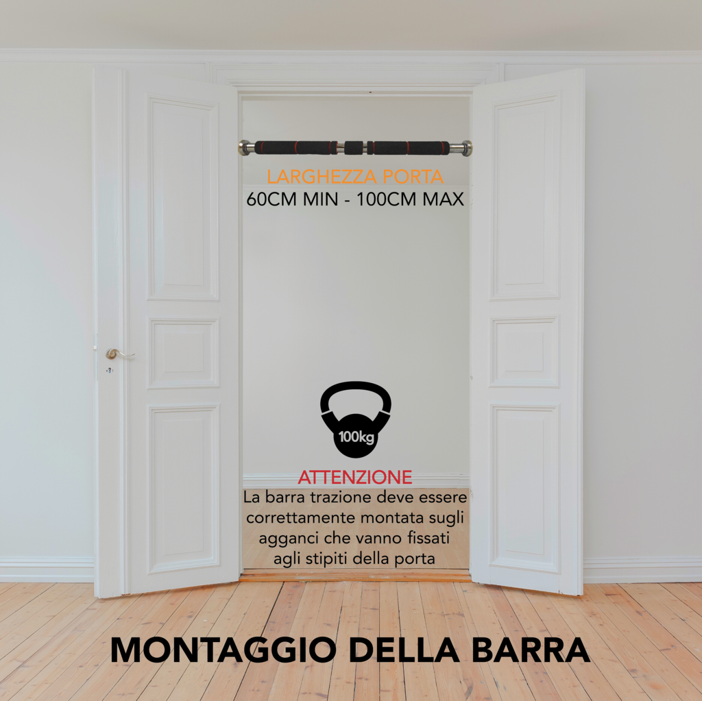 Barra per Trazioni Entroporta 60-100cm
