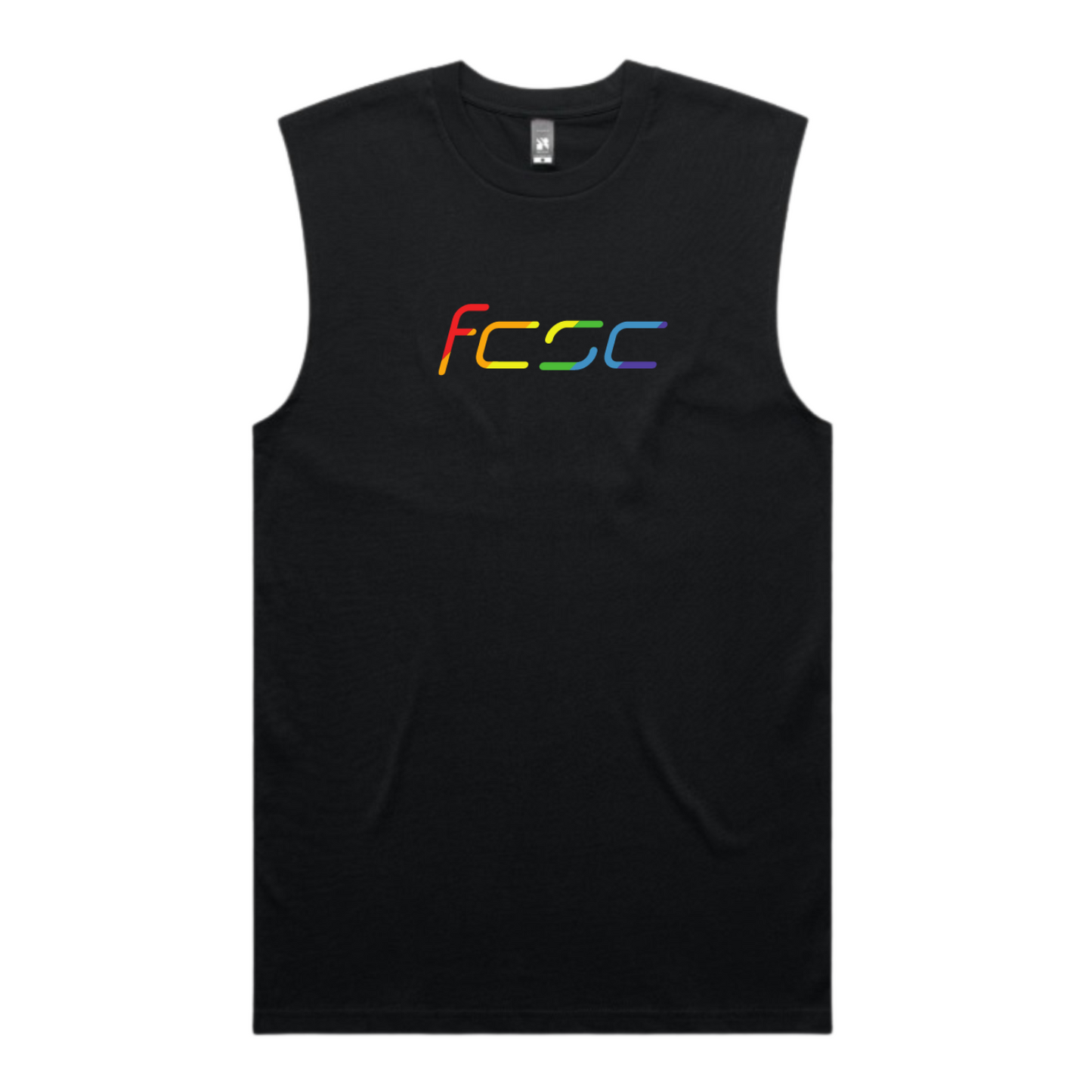 Men's Fit Clinic Strength Co Rainbow Tank