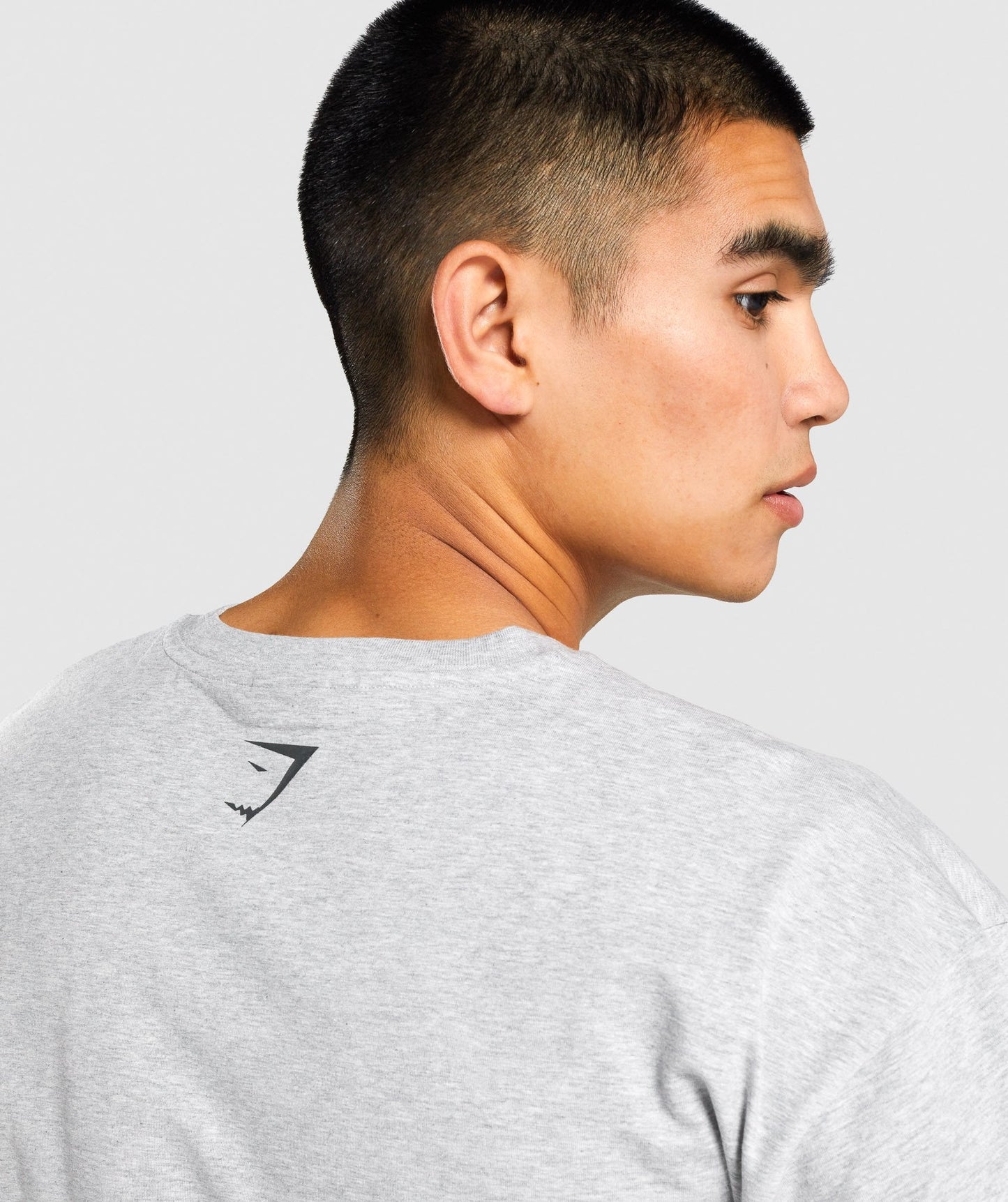 Gymshark GSLC Collegiate Oversized T-Shirt - Light Grey Marl
