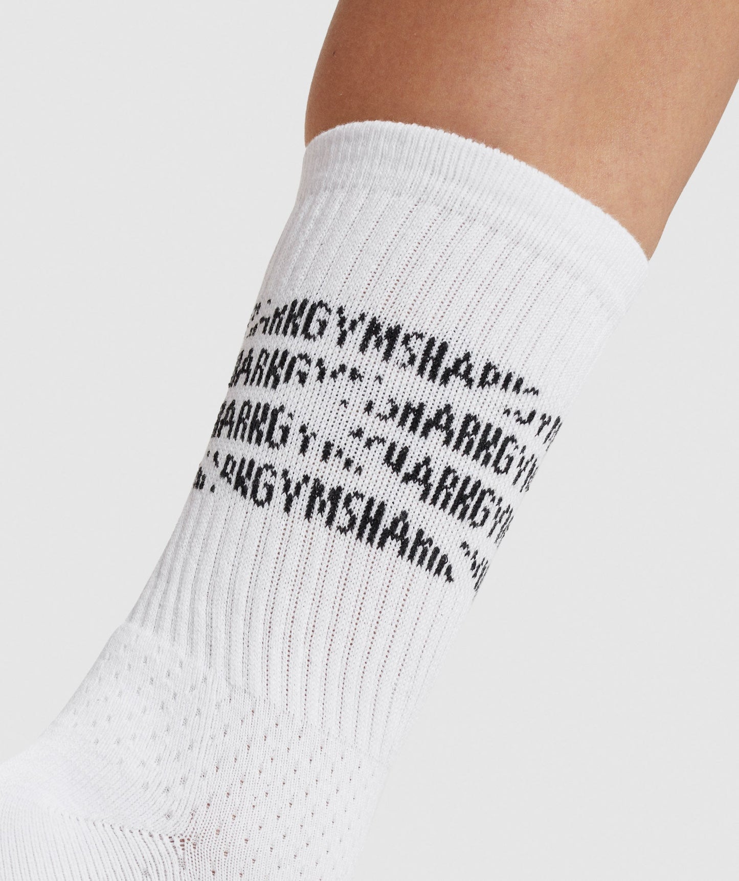 Gymshark Premium Logo Crew Socks 1pk - White
