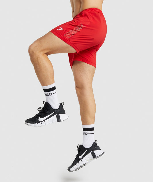 Gymshark Graphic Sport Shorts - Red