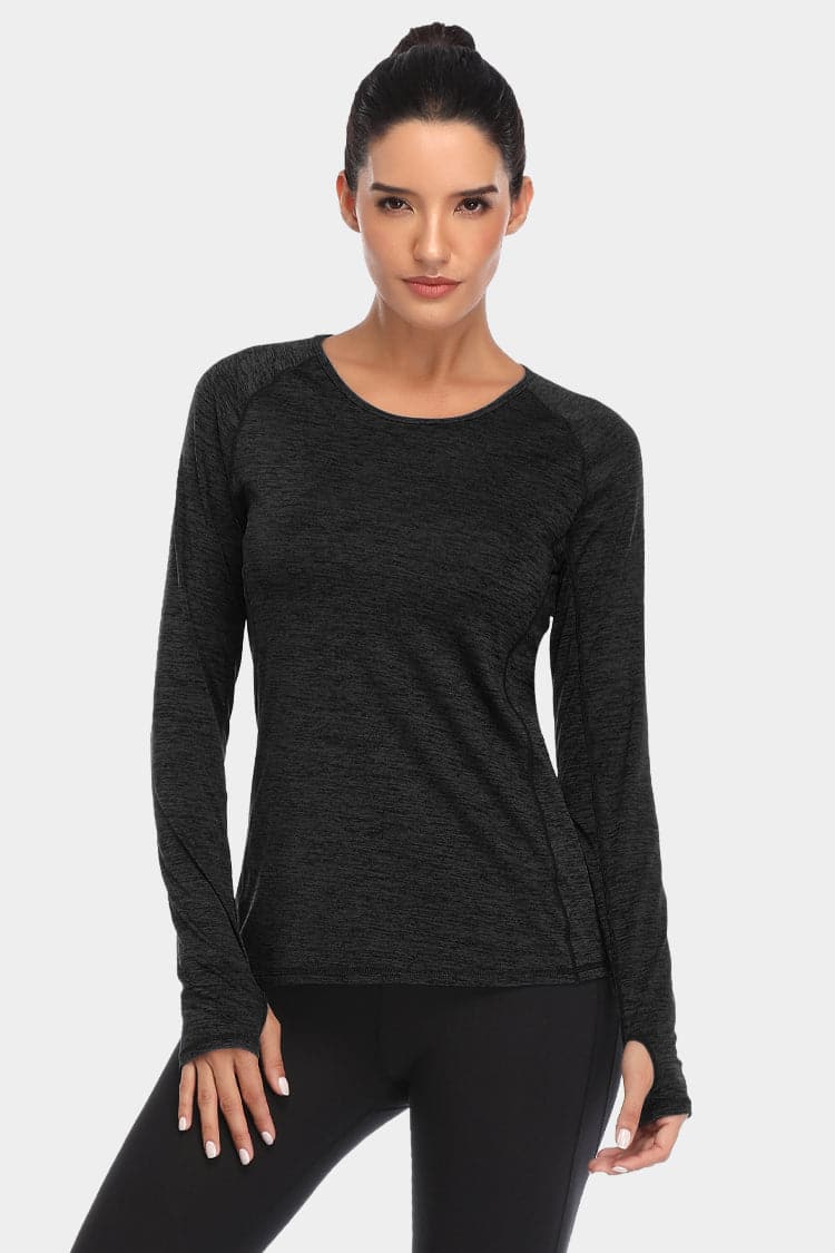 Vutru Thumb Holes Workout Long Sleeves