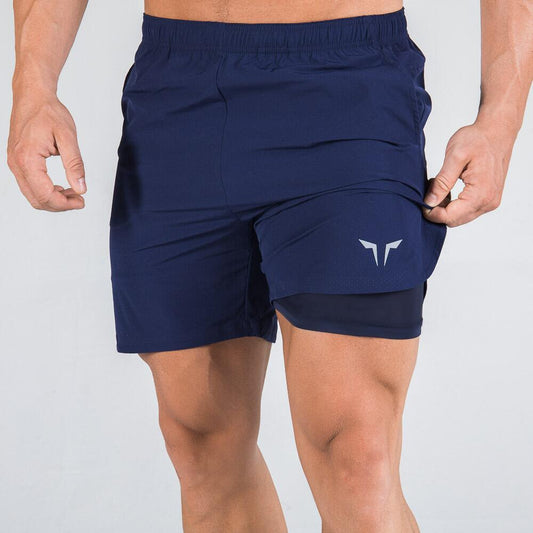 Men's 2 In 1 Sports Shorts