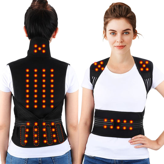 Aofit Self-Heating Full Back Brace with 68 Magnets for Pain Relief