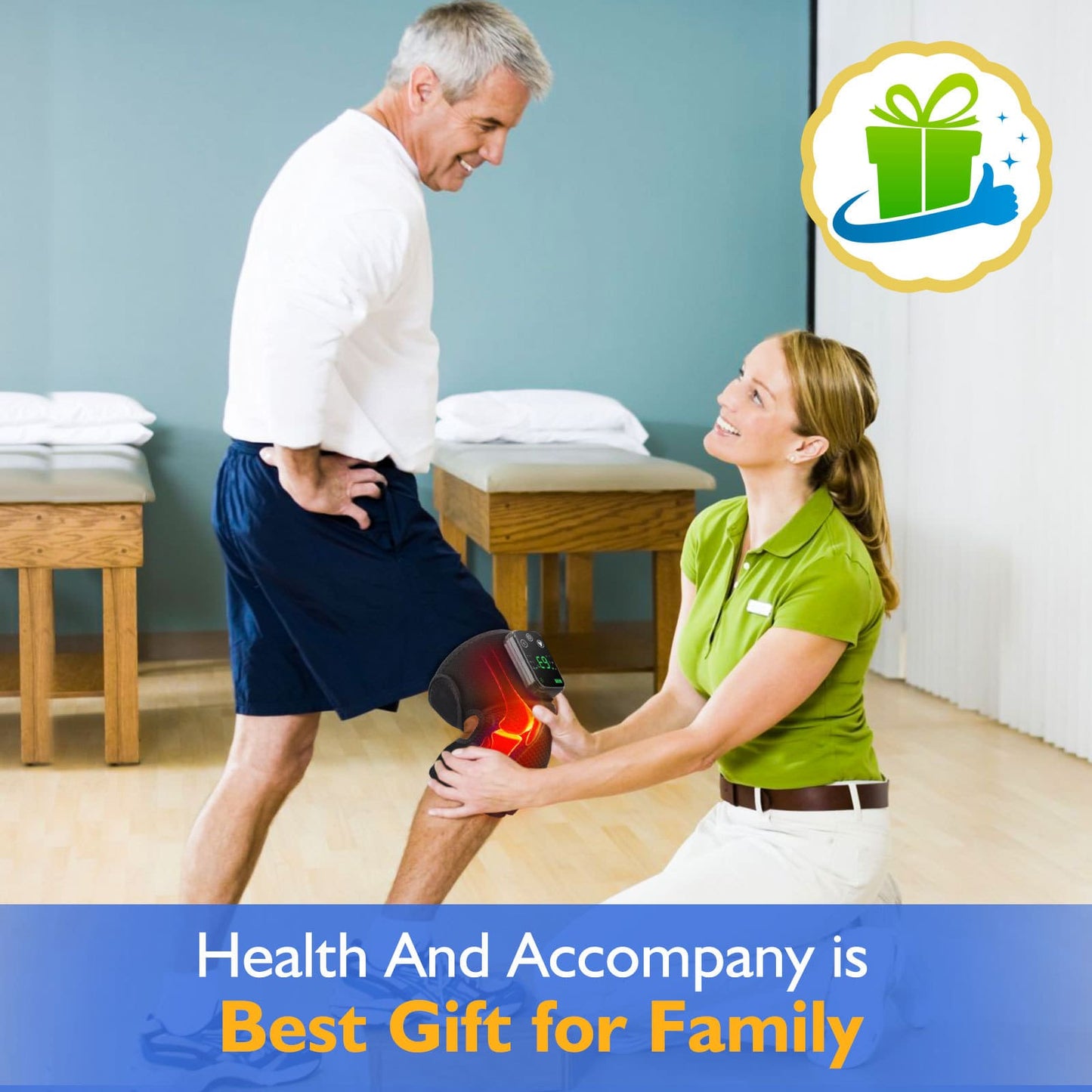 Aofit Electric Heated Knee Brace with Massage for Pain Relief