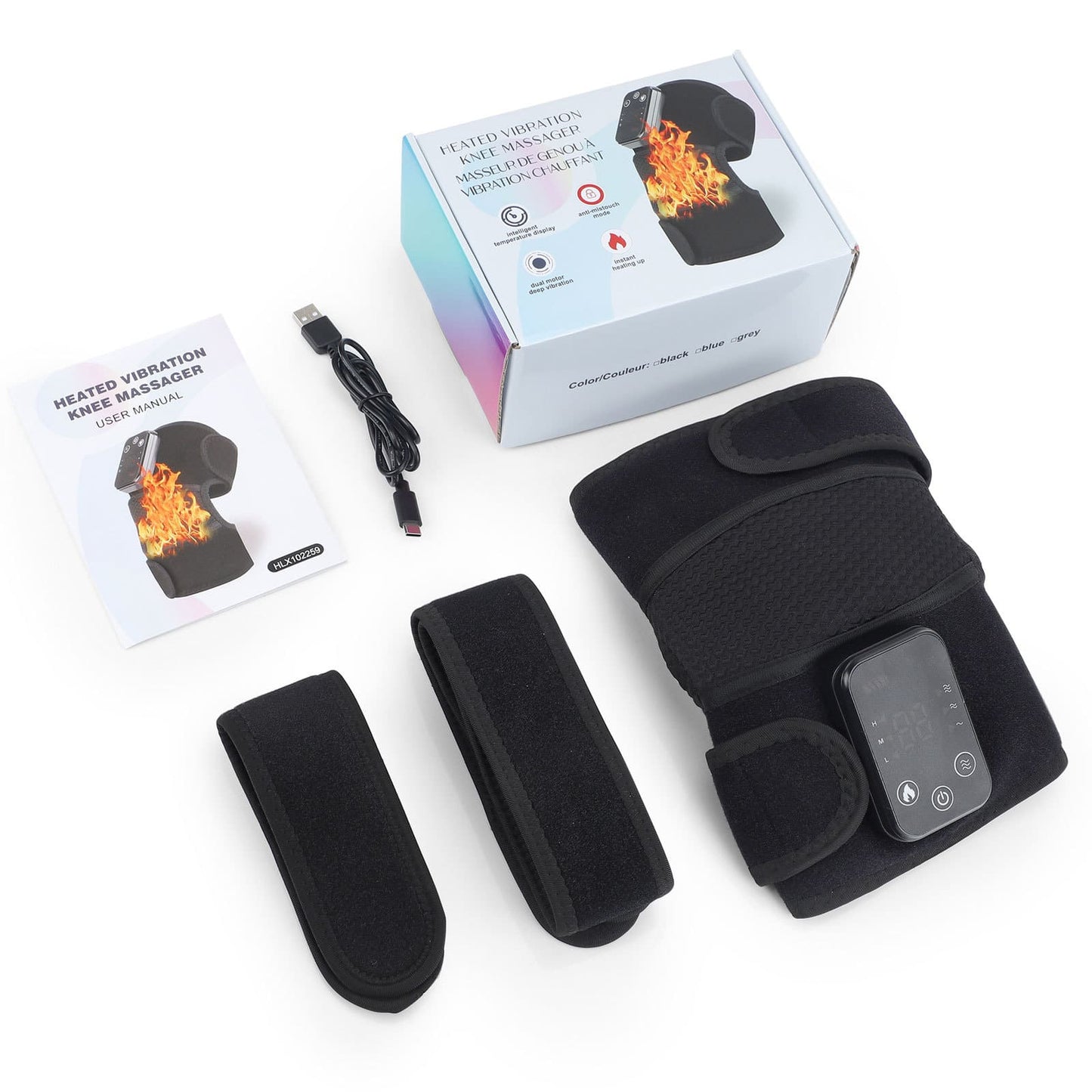 Aofit Electric Heated Knee Brace with Massage for Pain Relief