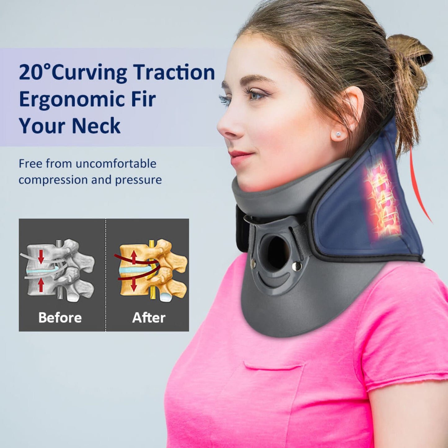 Aofit Inflatable Neck Traction Device, Cervical Pain Relief at Home