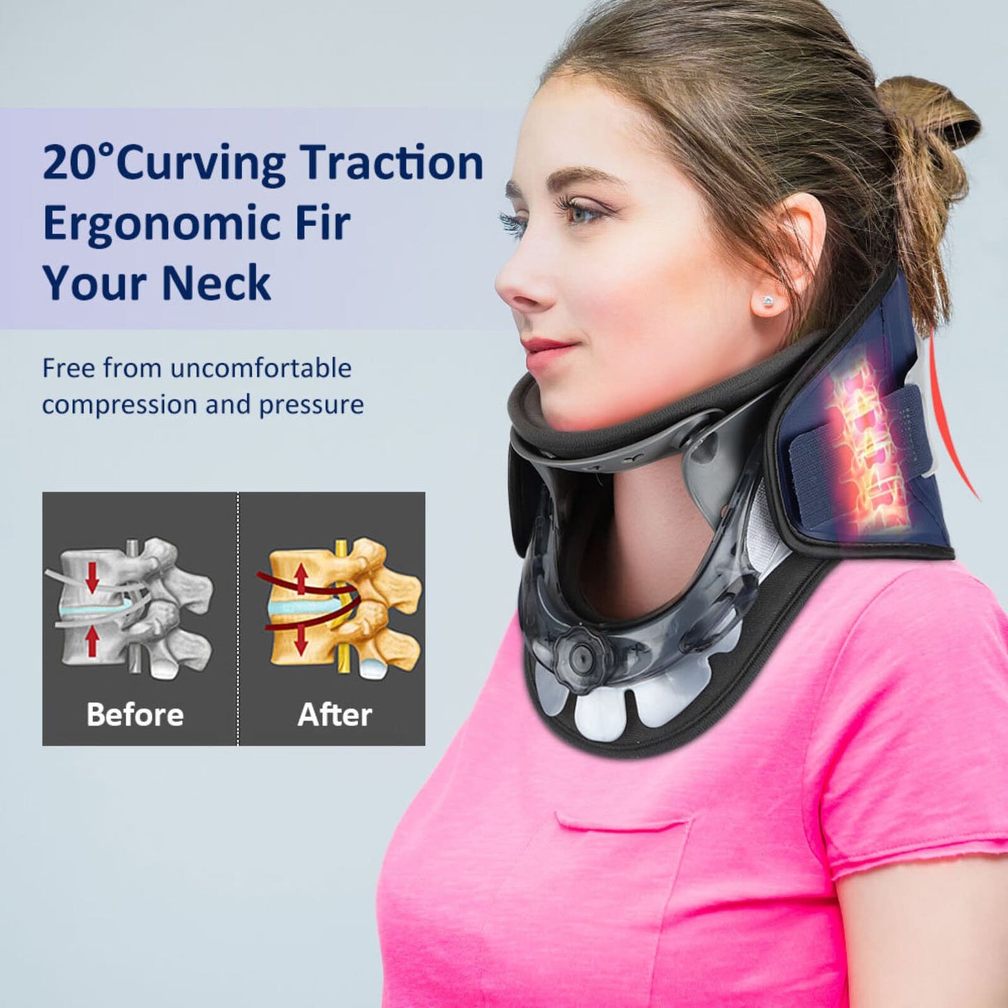 Aofit Inflatable Traction Device for Neck, Cervical Pain Relief