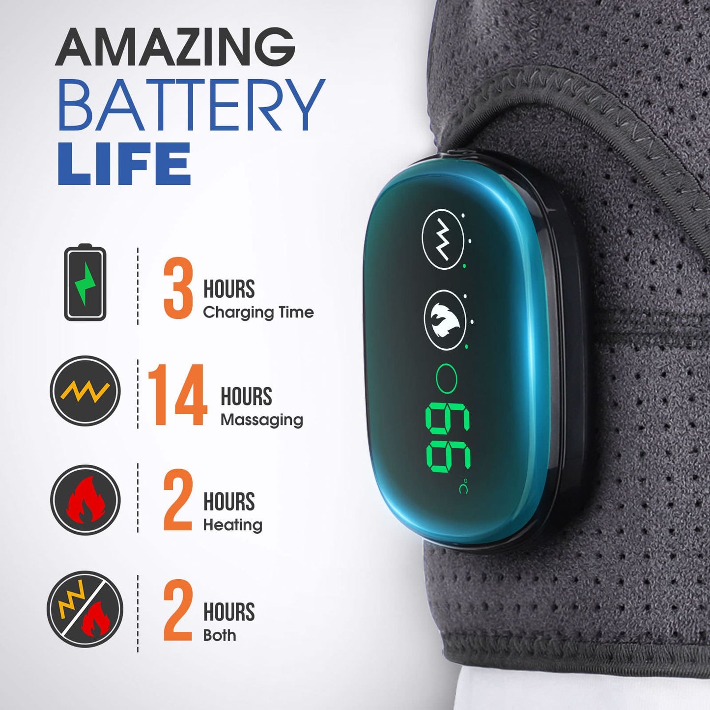 Electric Heated Shoulder Wrap and Vibration Massager for Pain Relief