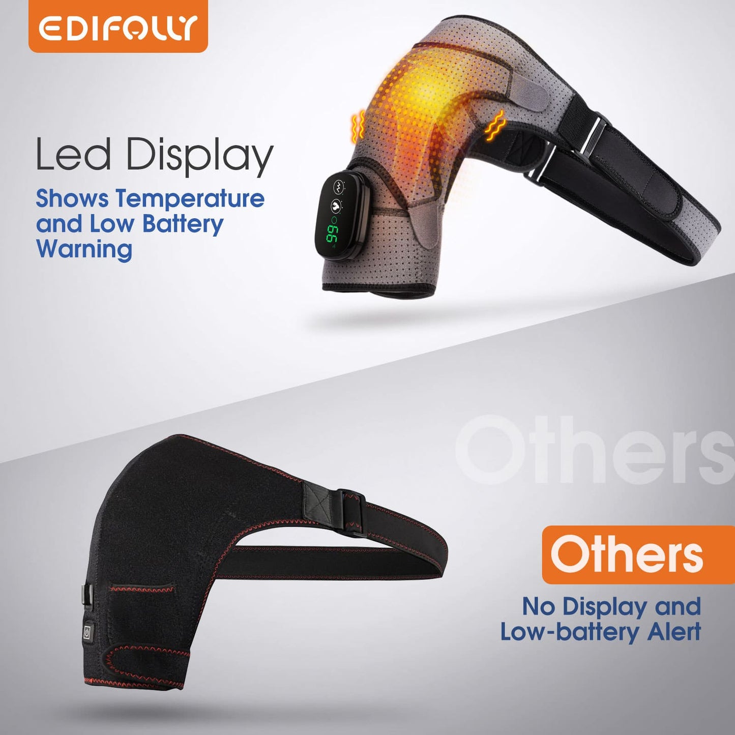 Electric Heated Shoulder Wrap and Vibration Massager for Pain Relief