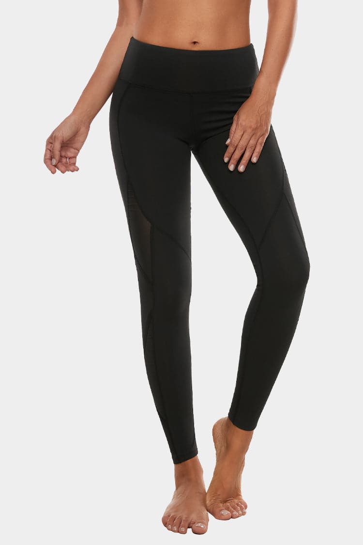 Vutru High-Waist Mesh Stitching Leggings