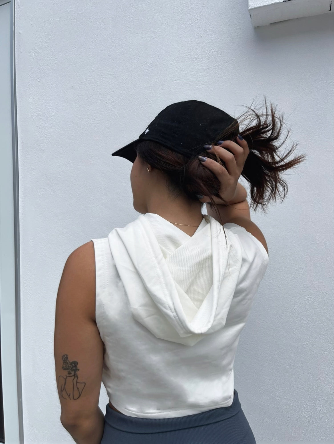 Tank Top Hoodie White
