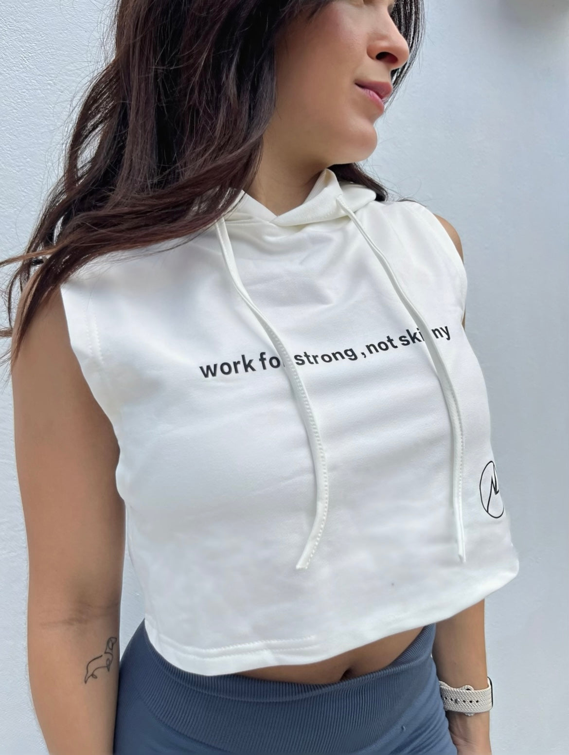 Tank Top Hoodie White