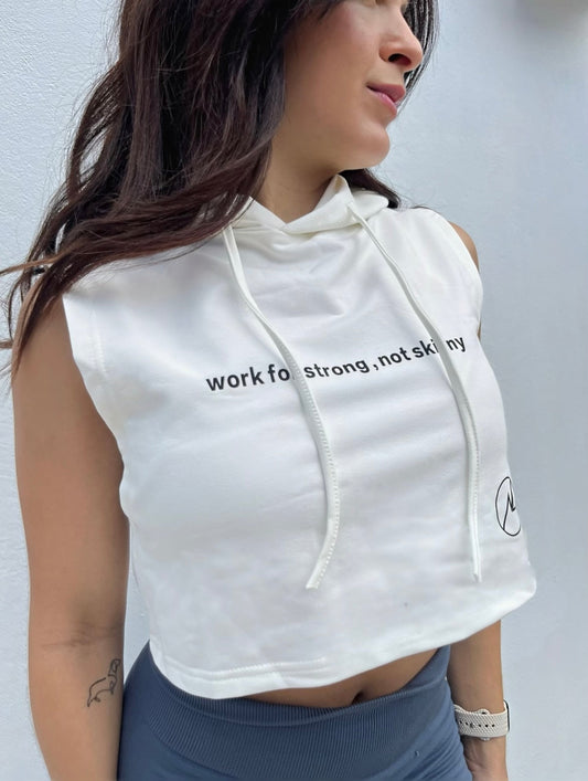 Tank Top Hoodie White