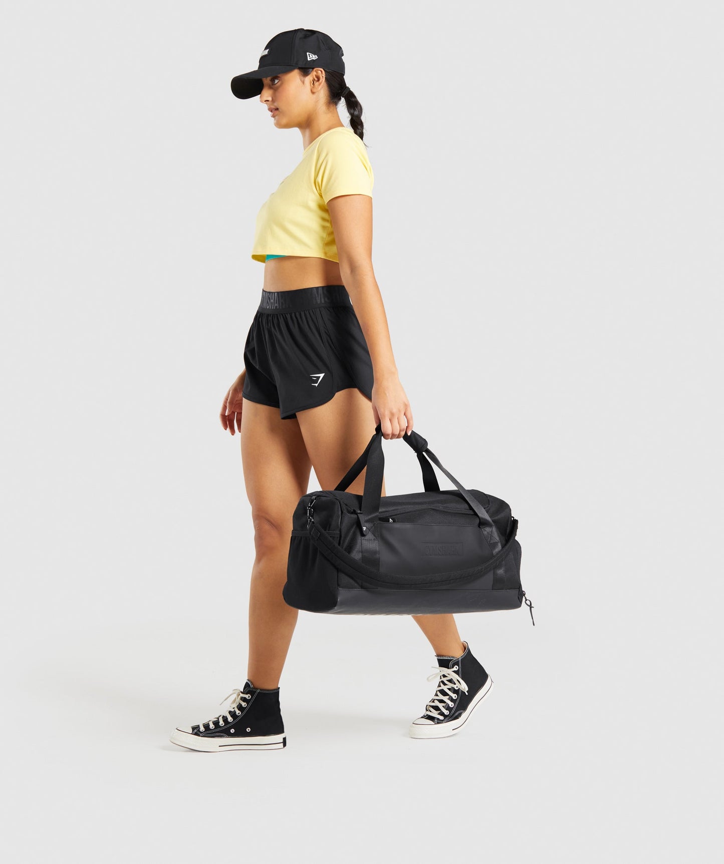 Gymshark Italic Graphic Crop Top - Yellow