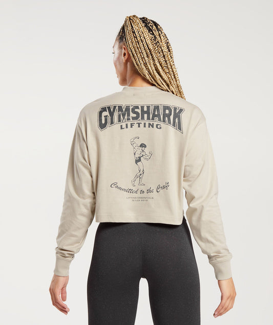 Gymshark Committed To The Craft Long Sleeve Top - Brown