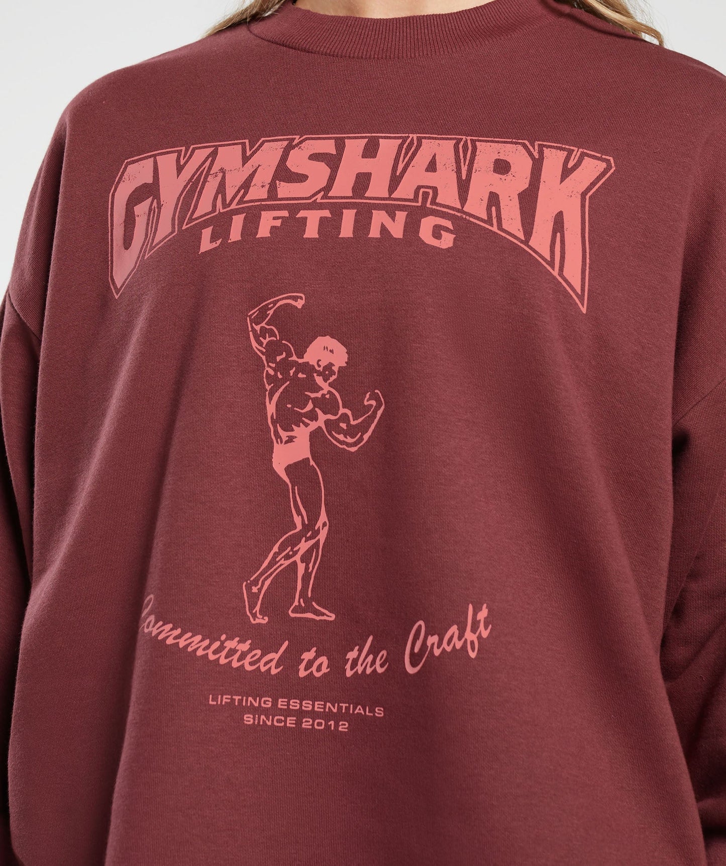 Gymshark Ironworks Oversized Sweatshirt - Red