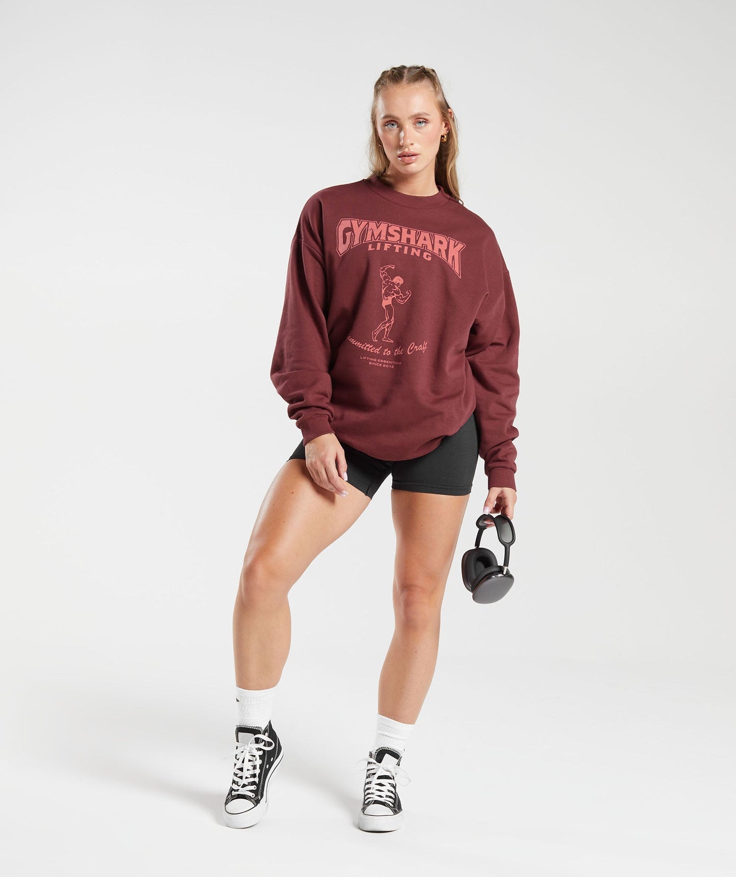 Gymshark Ironworks Oversized Sweatshirt - Red