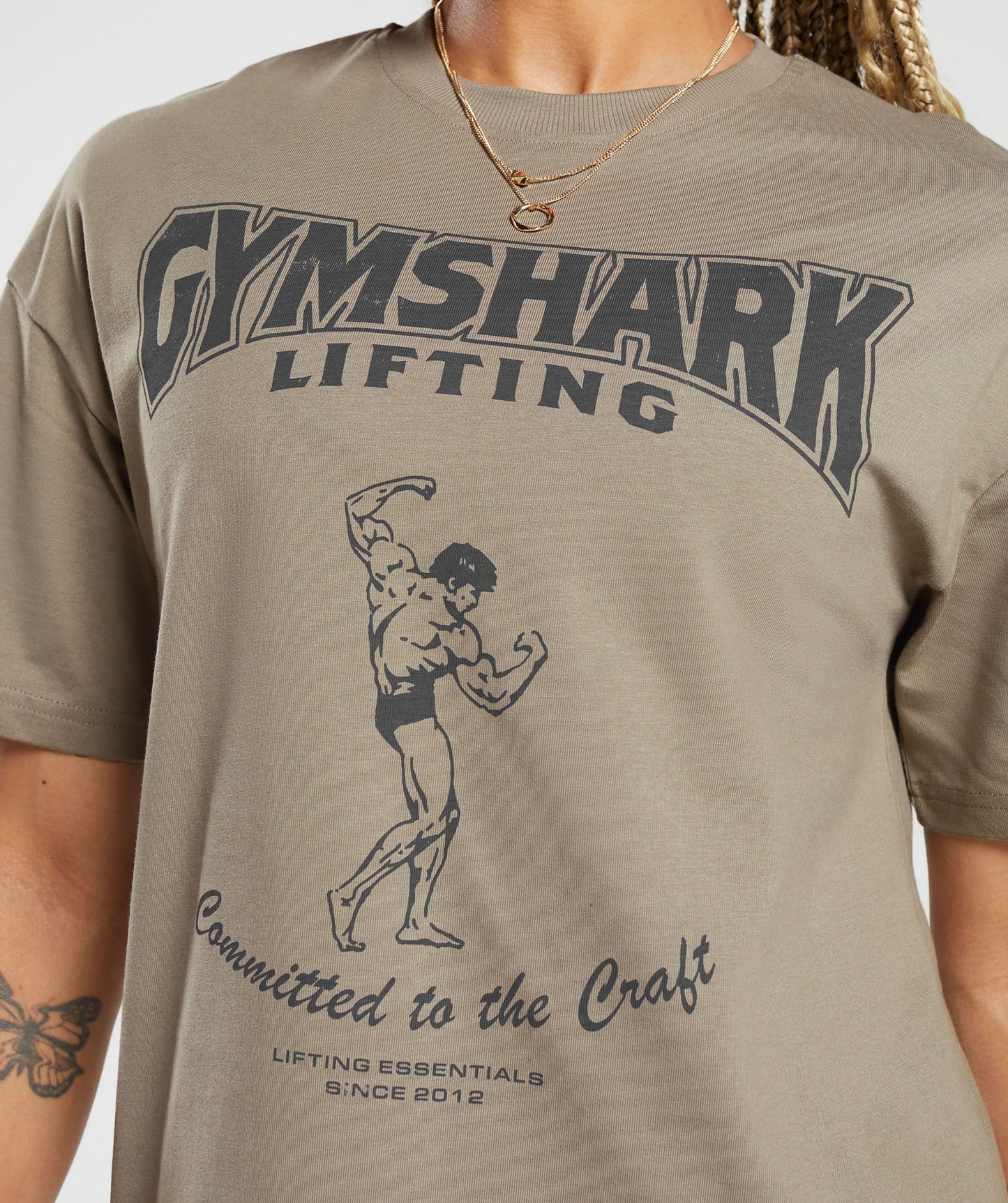 Gymshark Committed To The Craft T-Shirt - Brown