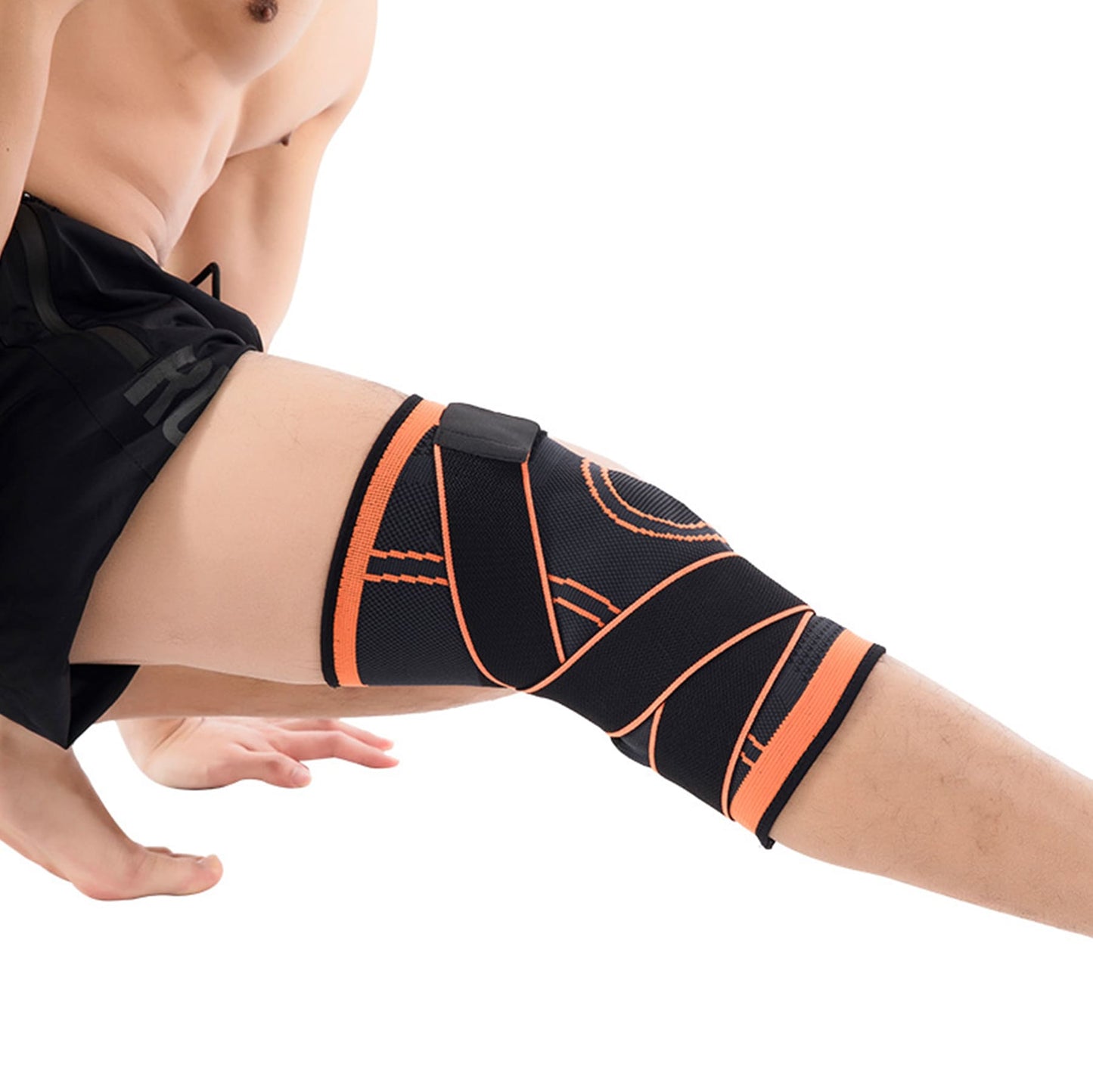 Aofit Wrap-Around Knee Support Sleeve With Adjustable Compression Belt and Anti-Slip Design, 1 Pair