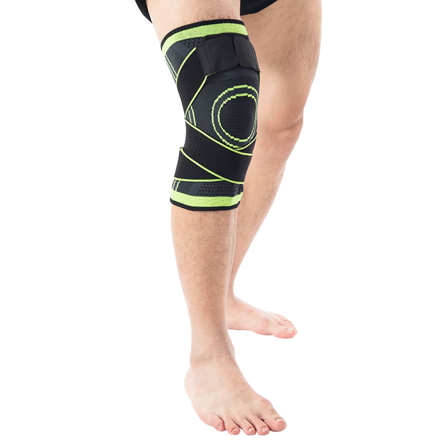 Aofit Wrap-Around Knee Support Sleeve With Adjustable Compression Belt and Anti-Slip Design, 1 Pair
