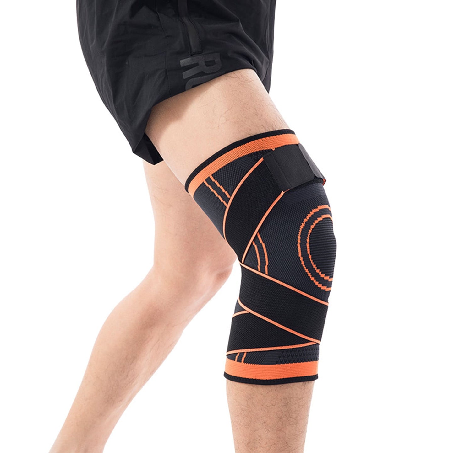 Aofit Wrap-Around Knee Support Sleeve With Adjustable Compression Belt and Anti-Slip Design, 1 Pair